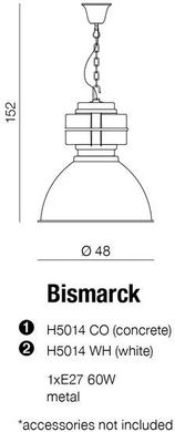 Люстра-подвес Azzardo Bismarck H5014-CO (AZ1575)