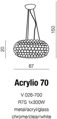 Современная потолочная люстра Azzardo Acrylio 70 Top VA7-026-700 (AZ0059)