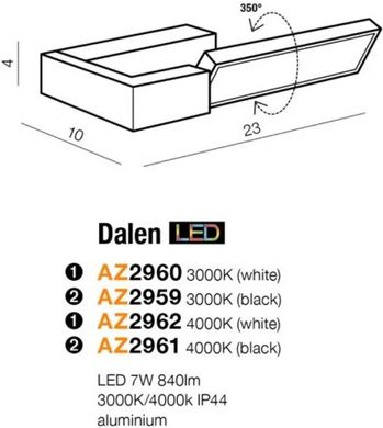 Світильник для ванної Azzardo AZ2960 Dalen 3000K