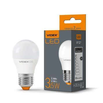 Світлодіодна лампа Videx 23501 E Series VL-G45e-35273, G45 3.5W 3000K E27, 270&deg;