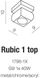 Кришталевий точковий світильник Azzardo Rubic 1 Top 1798-1X (AZ0489)