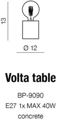 Декоративна настільна лампа Azzardo Volta table BP-9090 (AZ2372)