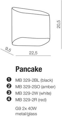 Настінний світильник Azzardo Pancake MB329-2-BK (AZ0112)