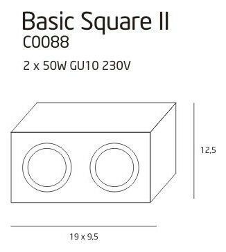 Точковий накладний світильник Maxlight C0088 Basic Square