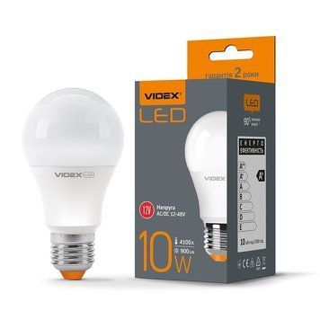 Светодиодная лампа Videx 24314 VL-A60e12V-10274, A60 10W 4100K E27, 300&deg;