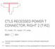 Элемент трековой системы Nowodvorski 8681 CTLS RECESSED POWER T CONNECTOR RIGHT 2 (T-R2) WHITE CN