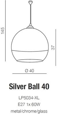 Люстра-подвес Azzardo Silver Ball 40 (AZ0734)