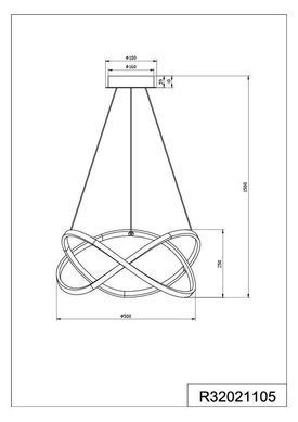 Современная люстра Trio Rubin R32021105