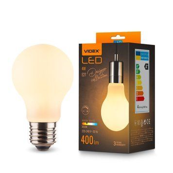 Світлодіодна лампа Videx Filament А60 4W 3000K E27 VL-DA60MO