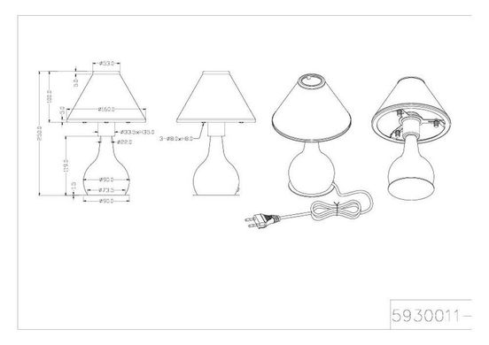 Декоративна настільна лампа Trio Gerrit 5930011-24