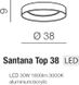Стельовий світильник Azzardo SANTANA TOP 38 3000K BK AZ4987