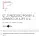 Елемент трекової системи Nowodvorski 8683 CTLS RECESSED POWER L CONNECTOR LEFT ( L-L) BLACK CN