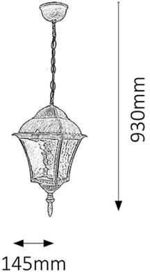 Вуличний підвісний світильник Rabalux 8394 Toscana