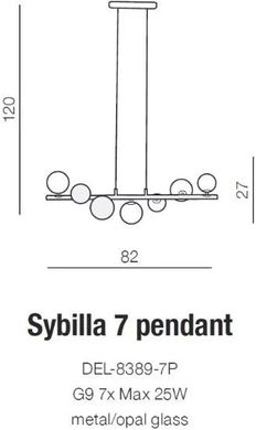 Люстра-підвіс Azzardo Sybilla 7 pendant DEL-8389-7P (AZ2102)