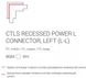 Елемент трекової системи Nowodvorski 8684 CTLS RECESSED POWER L CONNECTOR LEFT ( L-L) WHITE CN