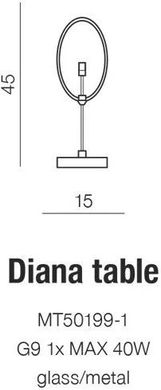 Декоративная настольная лампа Azzardo Diana Table MT50199-1 (AZ2151)