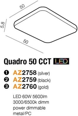 Стельовий світильник Azzardo AZ2758 Quadro 50 LED CCT