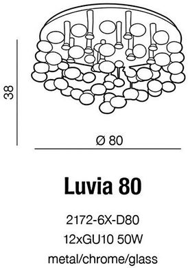 Современная потолочная люстра Azzardo Luvia 80 2172-6X-D80 (AZ2542)