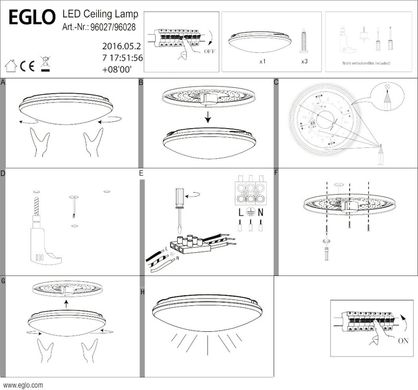 Стельовий світильник Eglo 96028 Giron-S