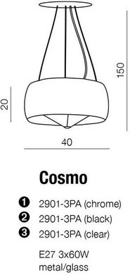 Люстра сучасна Azzardo Cosmo 2901-3PA-CH (AZ0845)