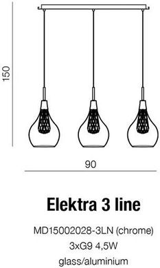 Люстра-підвіс Azzardo Elektra 3 Line MD15002028-3LN (AZ1689)