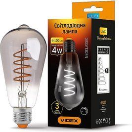 Світлодіодна лампа Videx Filament ST64FG 4W E27 2100K VL-ST64FGD-04272