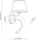 Бра с лампой для чтения TK LIGHTING 10204 MAJA
