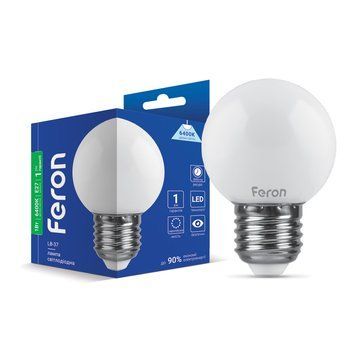 Декоративная лампа Feron 25115 , G45 1W 6400K E27, 270&deg;