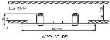 Точковий врізний світильник Kanlux Morta CT-DSL250-B (19360)