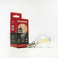 Лампа светодиодная ETRON Filament 1-EFP-144 G45 8W 4200K E14