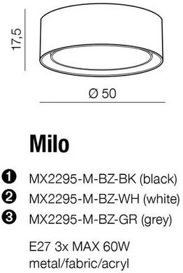 Люстра Azzardo Milo MX2295-M-BZ-GR (AZ2319)