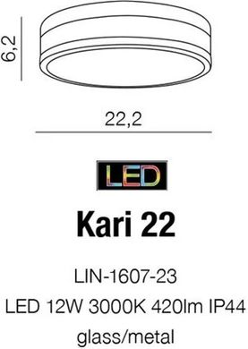 Стельовий світильник Azzardo Kari 22 LIN-1607-23 (AZ2065)