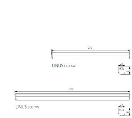Меблева підсвітка Kanlux LINUS LED 7W-NW 27591
