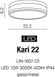 Стельовий світильник Azzardo Kari 22 LIN-1607-23 (AZ2065)