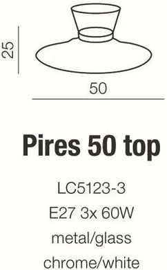 Люстра сучасна стельова Azzardo Pires 50 Top LC5123-3 (AZ0280)