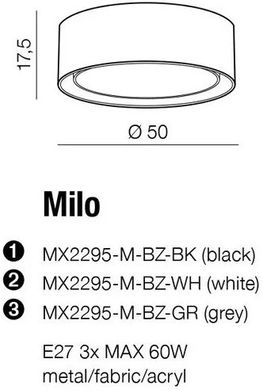 Люстра Azzardo Milo MX2295-M-BZ-WH (AZ2318)