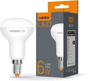 Светодиодная лампа Videx 24141 E Series VL-R50e-06144, R50 6W 4100K E14, 140&deg;