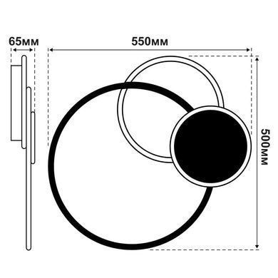 Світильник LED smart Violux TRIO+пульт 80W 3000-6000K IP20 круг 220365