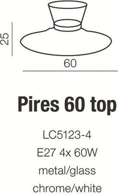Люстра сучасна стельова Azzardo Pires 60 Top LC5123-4 (AZ0281)