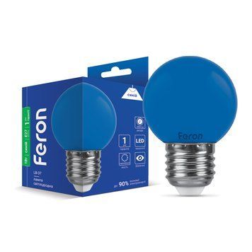 Декоративная лампа Feron 25118 , G45 1W Blue E27, 270&deg;