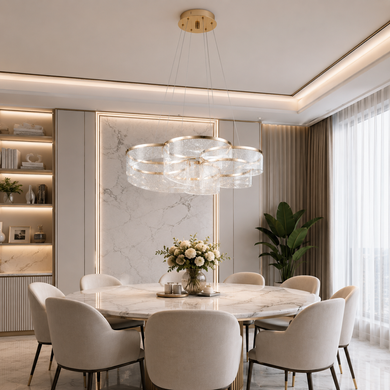 Люстра сучасна LLOYD AERIE 6103/D800 F-gold