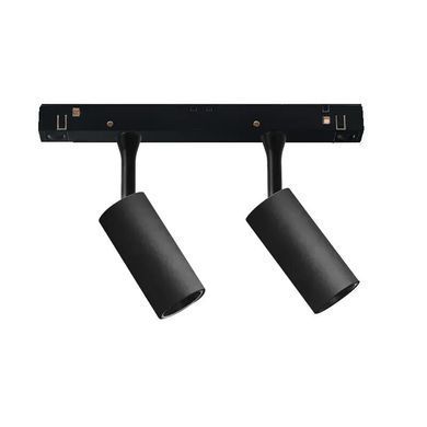 Магнітний трековий світильник ALUMLED 2х3W 40&deg; CREE1304 480LM 3000К/4000К (ALMG-M03-2 BK)