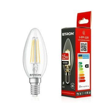 Світлодіодна лампа Etron Filament 1-EFP-1120 15Вт E14 4200K
