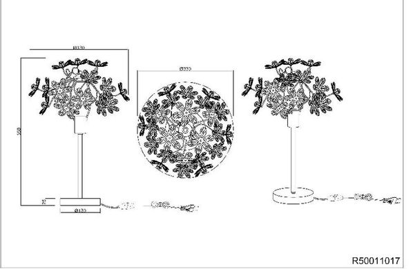 Декоративна настільна лампа Trio Flower R50011017