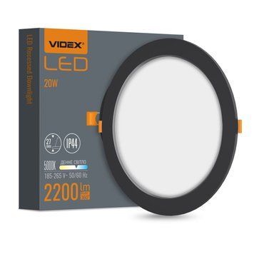Точковий врізний світильник Videx Back 20W 5000K VL-DLBR-205B