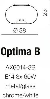 Люстра сучасна стельова Azzardo Optima B AX6014-3B (AZ0182)