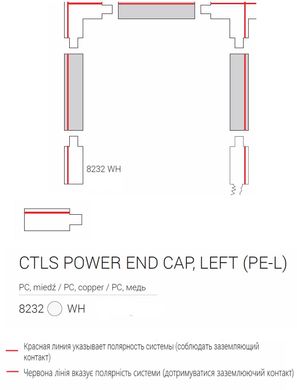 Елемент трекової системи Nowodvorski 8232 CTLS POWER END CAP LEFT WHITE (PE-L) CN