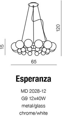 Люстра сучасна Azzardo Esperanza Esperan MD2028-12 (AZ0095)