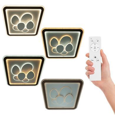 Світильник LED smart Violux OREO+пульт 120W 3000-6000K IP20 коричневий квадрат 220415