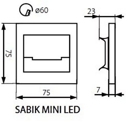 Встраиваемая подсветка Kanlux 23109 Sabik Mini LED WW